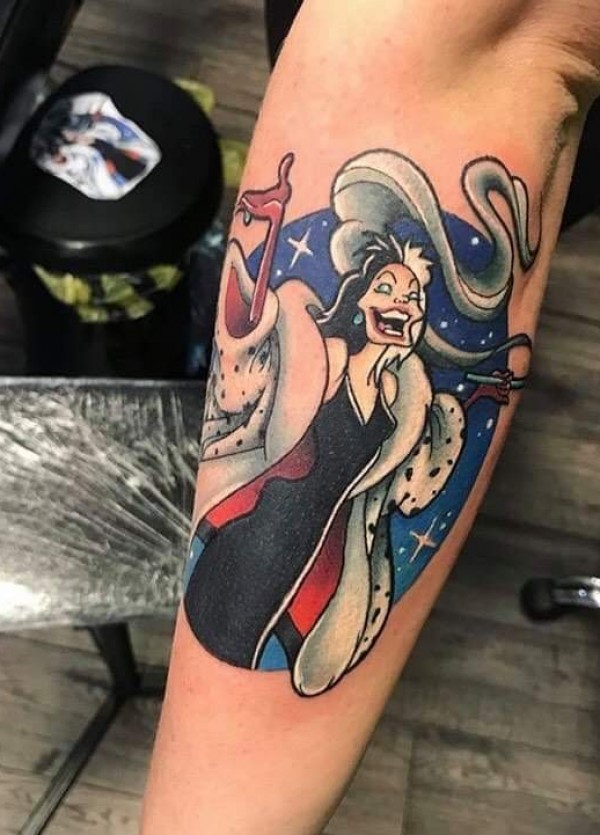 Cruella De Vil Tattoo